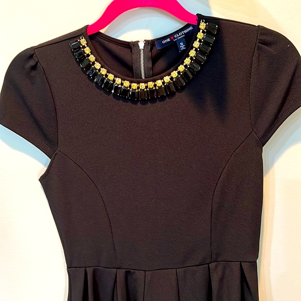 One Clothing Party Dress with Jeweled neck.